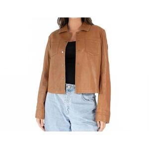 NEW MAURITIUS lefei rf leather jacket in camel